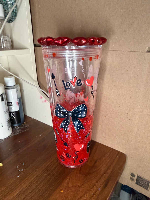 24 oz premade W/ decorated Lid