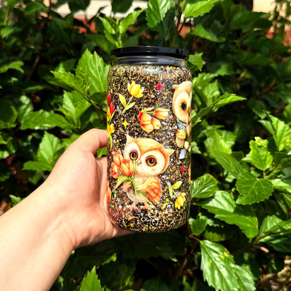 GLASS 16 oz w handle